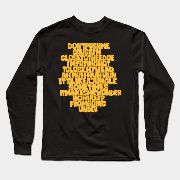 Unleash the Message: Grandmaster Flash Tribute Design with Wildstyle Block Letters Long Sleeve T-Shirt by Boogosh